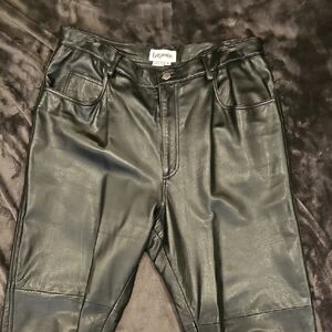 Black Leather Pants by Leggings